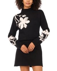 Vince Camuto - Floral Mock Neck Sweater - Lyst