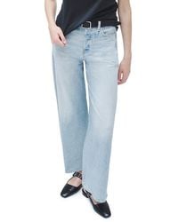 Rag & Bone - Miramar Sofie High Waist Ankle Wide Leg Cotton Terry Sweatpant Jeans - Lyst