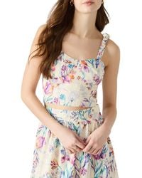 Steve Madden - Carlyn Eyelet Bow Shoulder Tank - Lyst
