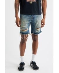 BBCICECREAM - Bb Cadet Distressed Cutoff Denim Shorts - Lyst