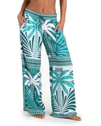Sunshine 79 - Patchwork Palms Cover-Up Wide Leg Pants - Lyst