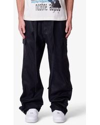 MNML - Ultra Baggy Side Snap Faux Leather Cargo Pants - Lyst
