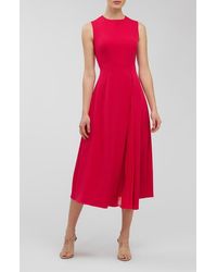 Kay Unger - Elliot Chiffon Pleat Detail Cocktail Dress - Lyst