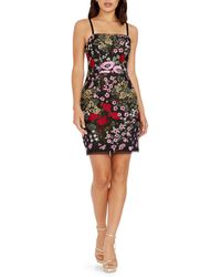Dress the Population - Kyla Floral Embroidered Cocktail Minidress - Lyst