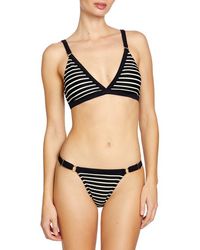 Robin Piccone - Parker Stripe Rib Bikini Top - Lyst