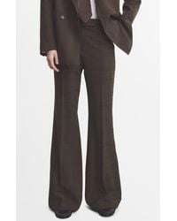 Mango - Check Print Straight Leg Suit Pants - Lyst