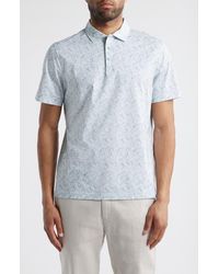 Bugatchi - Victor Ooohcotton Feather Print Polo - Lyst