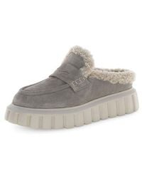 Voile Blanche - Grenelle Genuine Shearling Platform Mule - Lyst
