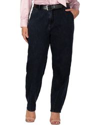 Standards & Practices - High Waist Seamed Hem Straight Leg Jeans - Lyst