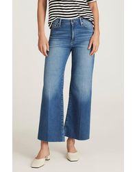 Mavi - Paloma Raw Hem Wide Leg Jeans - Lyst