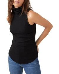 Fifteen Twenty - Turtleneck Sleeveless Ribbed Sweater - Lyst