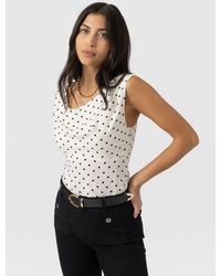 Saint + Sofia - Raye Cowl Cami - Lyst