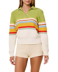 Solid & Striped - The Cleo Placed Stripe Cotton Sweater - Lyst