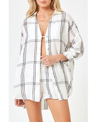 L*Space - Rio Linen Cover-up Tunic - Lyst