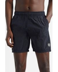 Stone Island - Compass Logo Patch Swim Trunks - Lyst