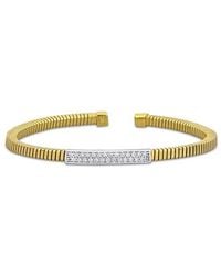 Julianna B - Cluster Bar Open Bangle Bracelet Sterling - Lyst