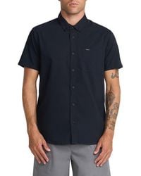 RVCA - That'Ll Do Slim Fit Solid Short Sleeve Button-Down Shirt - Lyst