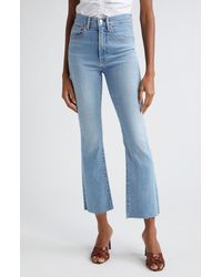 Veronica Beard - Carolina High Waist Raw Hem Skinny Ankle Flare Jeans - Lyst
