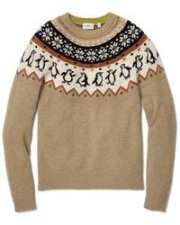 Bonobos - Critter Yoke Fair Isle Wool Blend Crewneck Sweater - Lyst