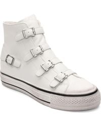 Ash - Virgin Leather High Top Platform Sneaker - Lyst