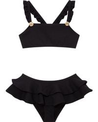 Moeva - Dassy Ruffle Strap Kids Bikini Set With Layered Skirt - Lyst