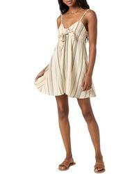 O'neill Sportswear - Natalya Stripe Tie Front Cotton Dress - Lyst