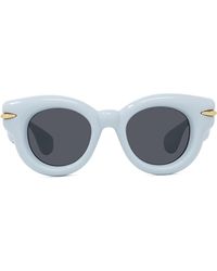 Loewe - Inflated Pantos 46mm Small Round Sunglasses - Lyst