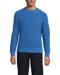 Lands' End - Drifter Cotton Crewneck Sweater - Lyst
