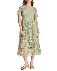 Endless Rose - Allover Lace Midi Dress - Lyst