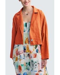 Luukaa - Laras Boxy Linen Short Jacket - Lyst