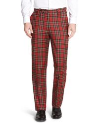 red plaid pants for men