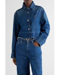 Givenchy - Release Hem Raw Edge Denim Shirt - Lyst