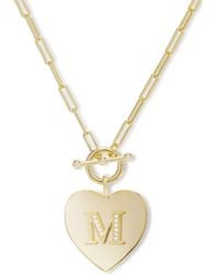 Melinda Maria - Love Letters Initial Heart Medallion Necklace - Lyst