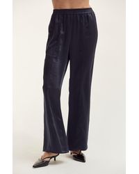 Crescent - Crushed Satin Pull-On Pants - Lyst