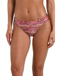 Sunshine 79 - Shimmer Ripple Shirred Side Hipster Bikini Bottoms - Lyst