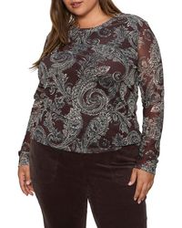 Sanctuary - Perfect Floral Long Sleeve Mesh T-Shirt - Lyst