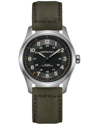 Hamilton - Khaki Field Automatic Leather Strap Watch, 38Mm - Lyst