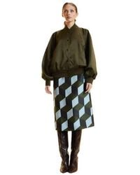 Cynthia Rowley - Silk Wool Midi Skirt - Lyst