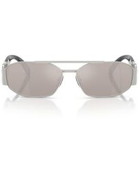 Versace - 58Mm Mirrored Irregular Sunglasses - Lyst