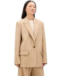 Another Tomorrow - Wool Oversized Tailored Jacket - Lyst
