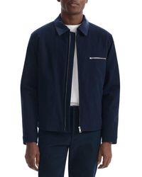 Theory - Zip-Up Brushed Cotton Twill Jacket - Lyst