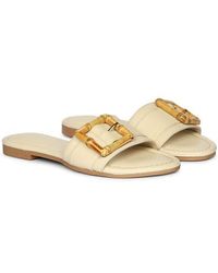 Jelavu - Amsterdam Suede Leather Band Slide Sandals - Lyst
