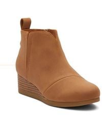 TOMS - Kids' Clare Zip Wedge Bootie - Lyst
