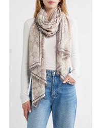 Nordstrom - Eyelash Trim Print Cashmere & Silk Wrap - Lyst