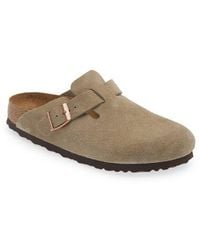 Birkenstock - Boston Soft Footbed Suede Leather Clogs From Finish Line - Lyst