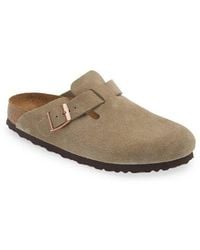 Birkenstock - Boston Soft Footbed Suede Leather Clogs From Finish Line - Lyst