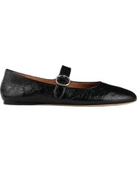 Sandro - Shiny Leather Ballet Flats - Lyst