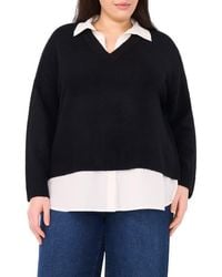Halogen® - Layered Look Sweater - Lyst