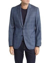 Daniel Hechter - Windowpane Check Wool Blazer - Lyst