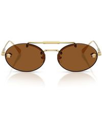 Versace - 56Mm Oval Sunglasses - Lyst
